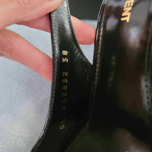 Saint Laurent sling back patent mid heels - Picture 8 of 10